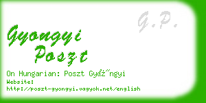 gyongyi poszt business card